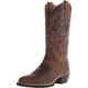 Men's Boots Cowboy Boots Vintage Western Boots Embroidered Mid Calf Chunky Heel Boots Cavender's/Tecovas Boots Classic Outdoor PU Black Brown Fall Winter