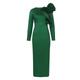 Women's Plus Size Green Chirstmas Dress Curve Party Dress Solid Color Crew Neck Long Sleeve Winter Fall Elegant Formal Maxi long Dress Party Evening Party Dress