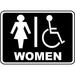 Traffic & Warehouse Signs - Women / Accessible Restroom Sign - Weather Approved Aluminum Street Sign 0.04 Thickness - 18 X 24