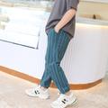 Boys Linen Pants Kids Boys Pants Trousers Pocket Stripe Breathable Comfort Pants Outdoor Fashion Daily Basic Black White Dark Green Mid Waist