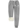 Women's Sweatpants Normal Polyester Cat Ash Dark Chocolate Sweatpants High Rise Full Length Daily Wear Fall Winter