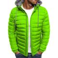 Men's Black Hoodie Bubble Coats Puffer Plain Jackets Winter Warm Quilted Zip Up Outwear Lightweight Padded Puffer Jacket with Hood Solid Jackets Thick Coat Winter Jacket Windproof Climbing Fishing
