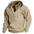 Men's Hoodie Quarter Zip Hoodie Tactical Hoodie Black Wine Navy Blue Dark Green Camel Hooded Plain Sports Outdoor Daily Holiday Streetwear Cool Casual Spring Fall Clothing Apparel Hoodies