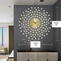 Large Wall Clock Metal Decorative Silent Non-Ticking Big Clocks Modern Home Decorations for Living Room Bedroom Dining Room Office