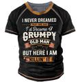 Letter Graphic Prints Sports Designer Casual Men's Unisex 3D Print T shirt Tee Slogan T Shirts Grumpy Old Man T Shirt Outdoor Street Daily T shirt Black Blue Purple Short Sleeve Crew Neck Shirt Summer