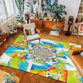 Mandala Bohemian Area Rug Livingroom Rug Kitchen Mat Non-Slip Oil Proof Floor Mat Rug Indoor Outdoor Mat Bedroom Decor Bathroom Mat Entrance Rug Door Mat