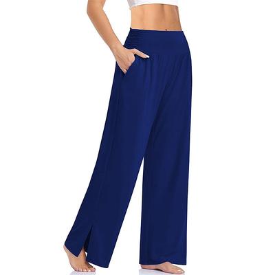 Women's Loungewear Pants Pure Color Sport Simple Comfort Home Daily Vacation Long Pant Pocket Summer Spring