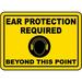 Traffic & Warehouse Signs - Ear Protection Required Sign 6 - Weather Approved Aluminum Street Sign 0.04 Thickness - 18 X 24