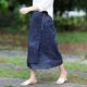 Women's Pencil Long Skirt Linen Skirts Midi Skirts Split Ripped Asymmetric Hem Solid Colored Office / Career Street Summer Linen Cotton And Linen Fashion Streetwear Basic Casual White Blue Brown