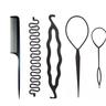 Coiled Hair 4 Pieces Hairpin Fishtail Braid Pointed Tail Comb Double Hook Ball Head Set Hairdressing Tools