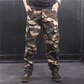 Men's Cargo Pants Cargo Trousers Tactical Pants Hiking Pants Camo Pants Multi Pocket Straight Leg 8 Pocket Camouflage Soft Outdoor Full Length Casual Daily Classic Style Casual / Sporty Loose Fit