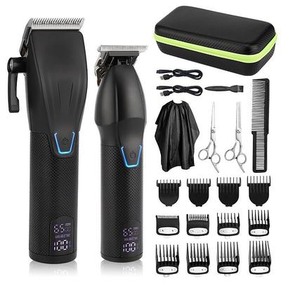 Hair Clipper And Hair Trimmer Kit Professional Hair Clippers For Men Cordless Barber Clippers Machine Rechargeable Outliner Trimmer Mens Beard Trimmer Electric Hair Cutting Grooming Kit