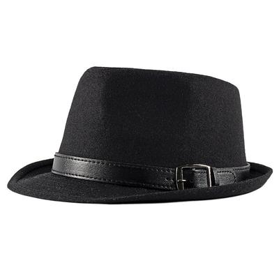 Men's Fedora Hat Brim Hat Black Brown Polyester Sports Outdoors Casual Simple Style Party / Evening Daily Holiday