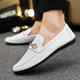 Men's Loafers Slip-Ons Casual Shoes Moccasin White Shoes Driving Loafers Comfort Shoes Walking Vintage Casual Outdoor Daily Office Career Leather Breathable Comfortable Slip Resistant Loafer