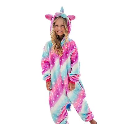 Kid's Galaxy Rainbow Stars Onesie Costume Carnival Costume Unicorn Flying Horse Onesie Pajamas Kigurumi Pajamas Funny Costume For Boys and Girls Christmas Carnival Children's Day Cartoon