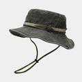 Men's Unisex Bucket Hat Sun Hat Fishing Hat Boonie hat Hiking Hat Black Dark Green Cotton Cycling / Bike Quick Dry