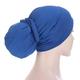 Strappy Beanie Turban Cap Solid Color Fashion Bandana Cap Headgear Cap For Women