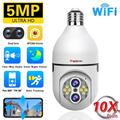 4MP 10X Zoom Light Bulb Security Camera - SOVMIKU Wireless IP Camera with 360° PTZ Panoramic View, Full Color Night Vision, Two Way Audio Motion Detection Alarm