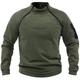 Men's Zip Sweatshirt Tactical Black Army Green Red Navy Blue Brown Standing Collar Plain Sports Outdoor Daily Holiday Streetwear Basic Casual Spring Fall Clothing Apparel Hoodies Sweatshirts
