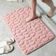 Cobblestone Embossed Bathroom Bath Mat, Memory Foam Pad, Washable Bath Rugs, Rapid Water Absorbent, Non-Slip, Washable, Thick, Soft And Comfortable Carpet For Shower Room