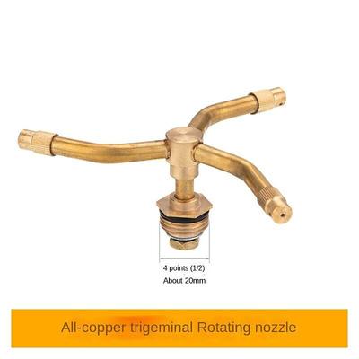 3/4 Arm Automatic Rotary Sprayer Garden Sprinkler Rotary Lawn Sprinkler 360-Degree Automatic Rotation Brass Sprinkler Rotating Sprinkler System Sprinklers Suitable for Large Areas