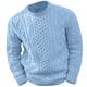 Men's Sweater Pullover Sweater Jumper Knit Sweater Ribbed Cable Knit Cropped Knitted Crew Neck Modern Contemporary Daily Wear Going out Clothing Apparel Fall Winter Black Pink M L XL