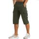 Men's Cargo Shorts Workout Shorts Capri Pants Hiking Shorts Going out Weekend Breathable Quick Dry Button Multiple Pockets Straight Leg Plain Knee Length Gymnatics Activewear Black Red
