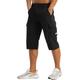 Men's Cargo Shorts Workout Shorts Capri Pants Hiking Shorts Going out Weekend Breathable Quick Dry Button Multiple Pockets Straight Leg Plain Knee Length Gymnatics Activewear Black Red