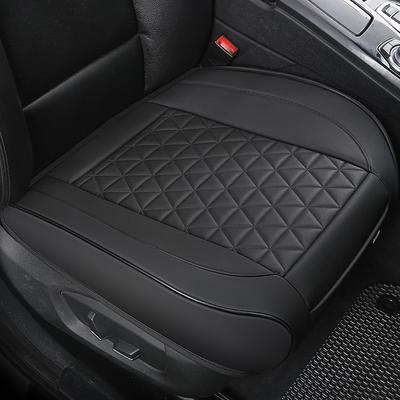 StarFire High End Luxury PU Leather Car Seat Cover Protector for Front Seat Bottom Compatible with 90% Vehicles Sedan SUV Truck Mini Van Car Seat Cushion Black Gray Beige 1 Pack