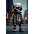 Cool Skeleton Figurines, 2023 New Halloween Skeleton Doll Resin Crafts Ornaments, Personalized Fashion Mini Cool Skeleton Figurines Decor Skeleton Man Resin Statue Doll For Home Office Desk Decor