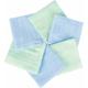 Lot de 6 Chiffons 100% Bambou - 25 x 25 cm - Vert/Bleu - Lingettes de Nettoyage polyvalentes pour