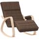 Vidaxl - Chaise à bascule Marron foncé Tissu