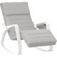 Vidaxl - Chaise à bascule Gris clair Tissu