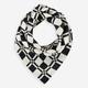 Black & White Checkered Square Silk Scarf