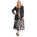Plus Size Women's Tropical Jacket and Dress Set by Woman Within in Black Tropical (Size 2X)