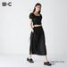 Women's Gathered Long Skirt | Black | XS | UNIQLO US