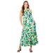 Plus Size Women's Halter Maxi Dress by Catherines in Aqua Sea Floral (Size 6X)