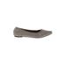 Mia Flats: Gray Solid Shoes - Women's Size 7 1/2 - Pointed Toe