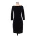 Gap Casual Dress - Sheath Boatneck 3/4 Sleeve: Black Solid Dresses - Women's Size X-Small