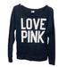 Pink Victoria's Secret Tops | 3/$25 Pink Victoria’s Secret Love Pink Black And White Long Sleeve Raglon Tee S | Color: Black/White | Size: S