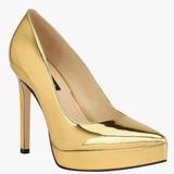 Nine West Shoes | Nine West Women's Danca Pump Gold Pump Women's Gold Heels Size 5.5 | Color: Gold | Size: Various