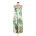 Mason Grey Casual Dress - Midi V Neck Sleeveless: Green Dresses - Women's Size Medium