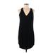 Old Navy Casual Dress - Shift Plunge Sleeveless: Black Solid Dresses - Women's Size Medium