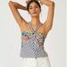 Anthropologie Tops | Anthropologie Avril Emroidered Striped Knit Halter | Color: Red/White | Size: M