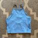 Lululemon Athletica Tops | Lululemon Wunder Train High Neck Cross Back Tank Top In Aero Blue | Color: Blue | Size: 8