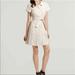 Kate Spade Dresses | Kate Spade Harriet Cream White Stripe Button Down Dress Size 6 | Color: Tan/White | Size: 6