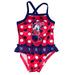 Disney Swim | Disney Minnie Mouse Red White Blue Polka Dot One Piece Swimsuit 12 Month Modest | Color: Blue/Red | Size: 12mb