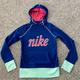 Nike Tops | Nike Women’s Xs Pullover Hoodie Therma-Fit Blue Pink Logo Thumb Holes Euc | Color: Blue/Pink | Size: Xs