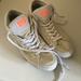 Converse Shoes | Converse All Star Hi Tops Sneakers Natural Ivory Leather Men's Sneakers 11 | Color: Cream/Orange | Size: 11