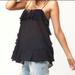 Free People Tops | Free People | Intimately Free People Black Ruffles Cascades Camisole S | Color: Black | Size: S